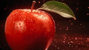 A delicious red apple